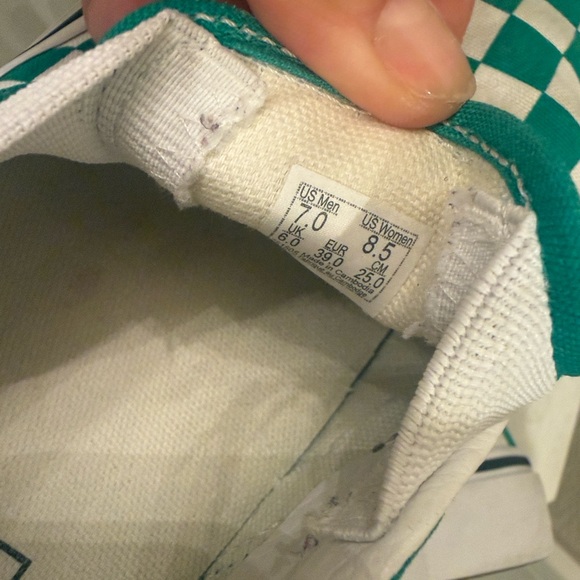 Vans Slip-On Checkerboard Skate Shoe - Pepper Green
Size: Mens 7/Womens 8.5 - Picture 7 of 8